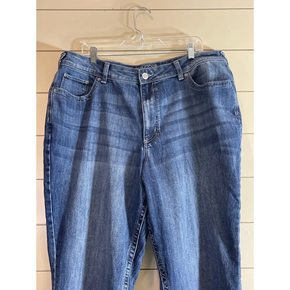 Maurices High-Rise Curvy Blue Denim Jeans Straight Leg Casual Everyday Wear 22W - Picture 4 of 7